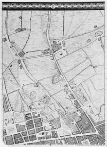 Mapa West End a Soho, Londýn, 1746